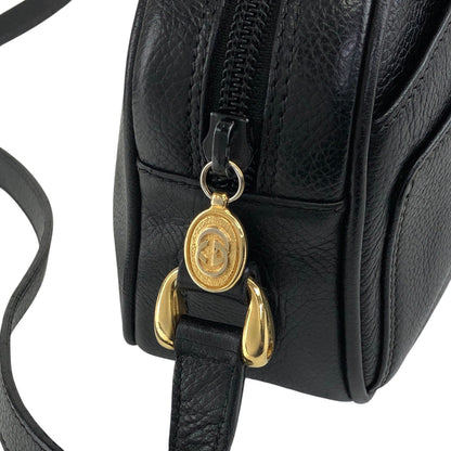 GUCCI GG Logo Motif Shoulder bag Black Vintage batagd