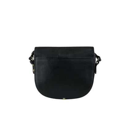 Yves Saint Laurent YSL Logo Flap Shoulder bag Black Vintage hrxn3f