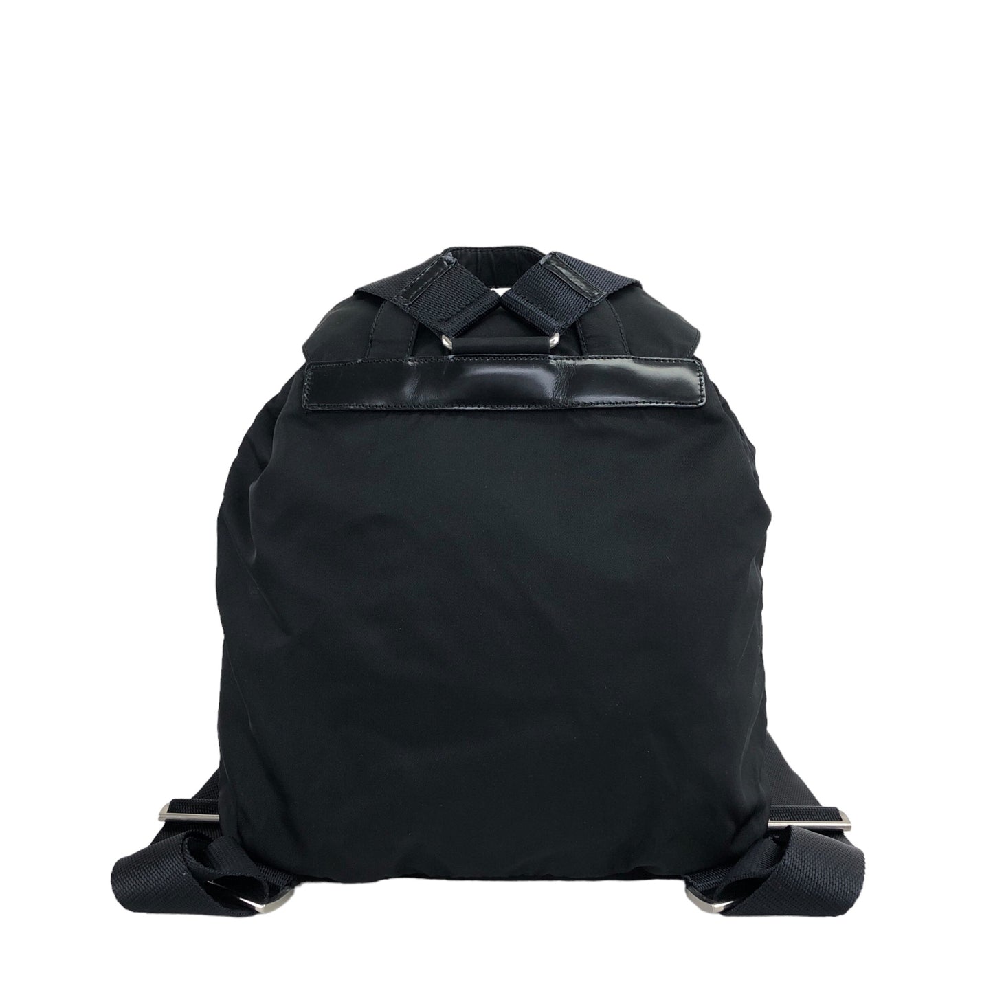 PRADA Triangle Logo Backpack Black Vintage wedjpt