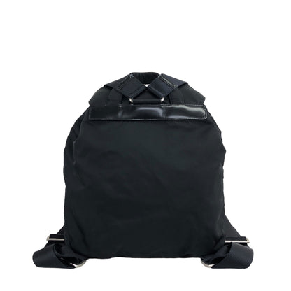 PRADA Triangle Logo Backpack Black Vintage wedjpt