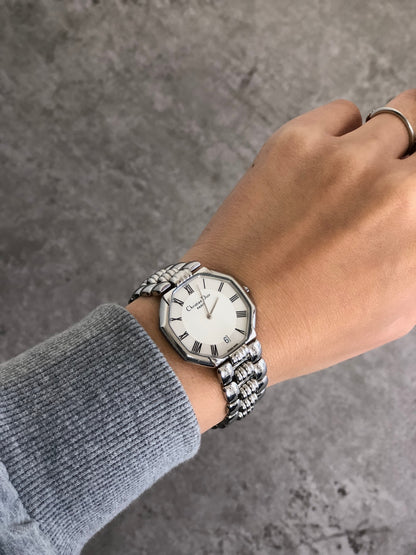 Christian Dior Quartz Watch Silver D45-106-1 Vintage m4evpi