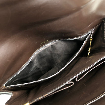 CELINE 馬車皮革斜背包 棕色 復古 rpj55e 