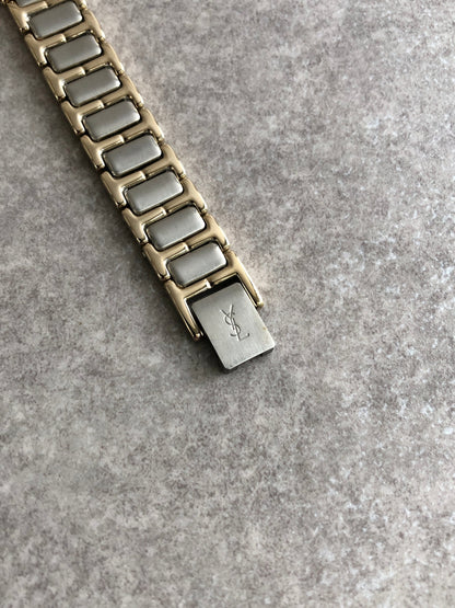 Yves Saint Laurent YSL Logo Watch Gold 2200-229789Y Vintage xyyehf