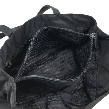 PRADA Tessuto Triangle Logo Totebag Black Vintage 6dyded