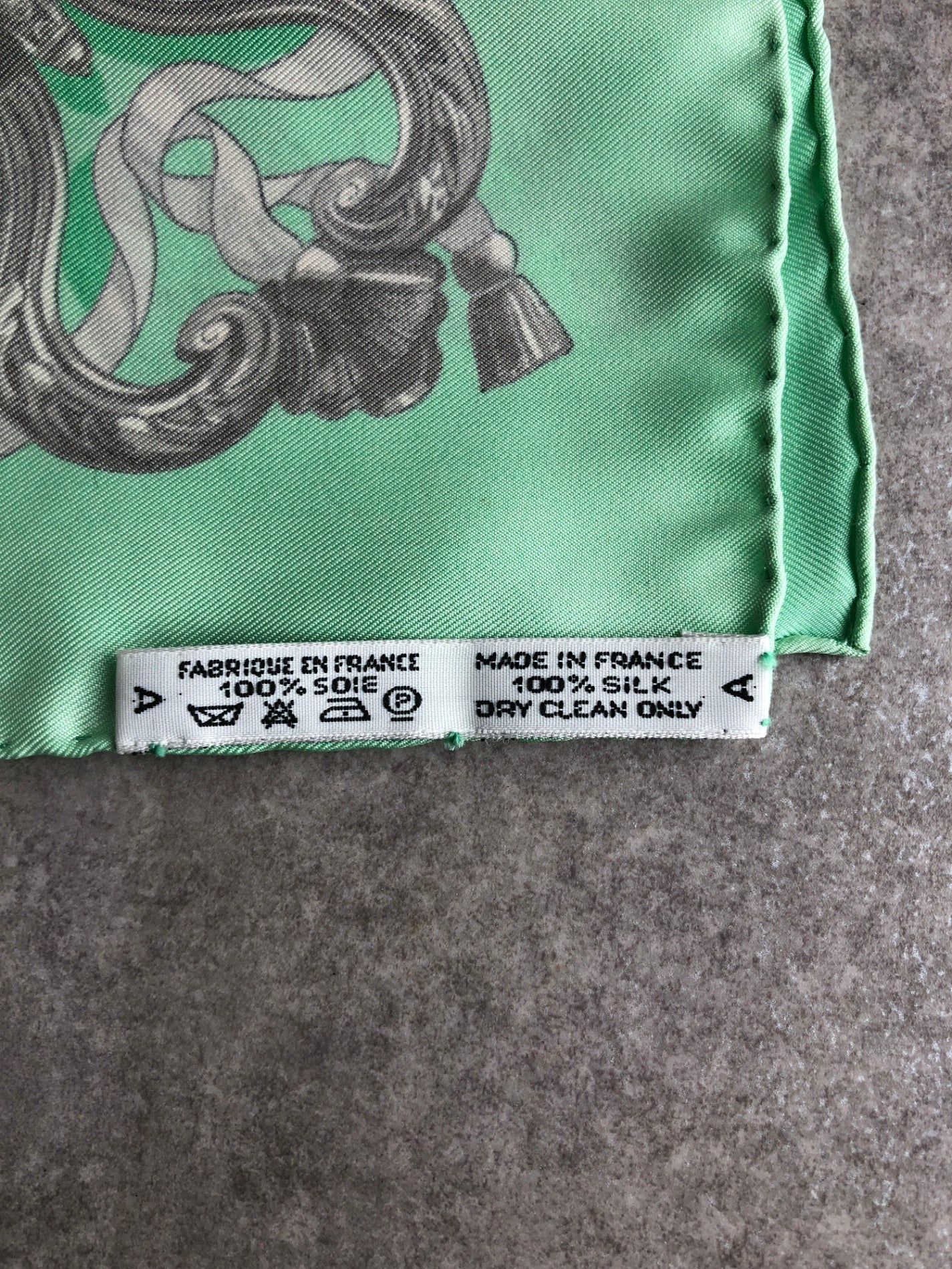 HERMES Silk Scarf Green Vintage n8f2h6