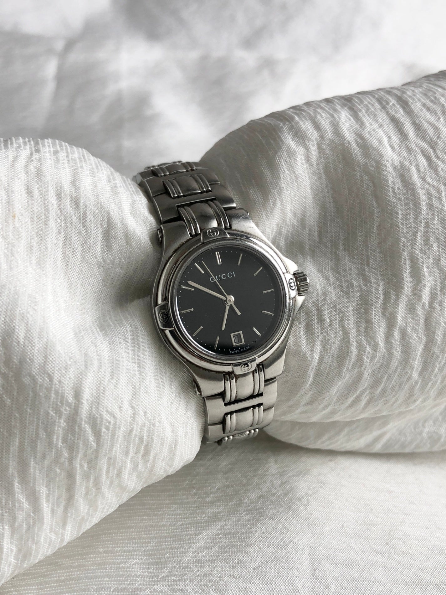 GUCCI Watch Silver 5500M Vintage fwrvar