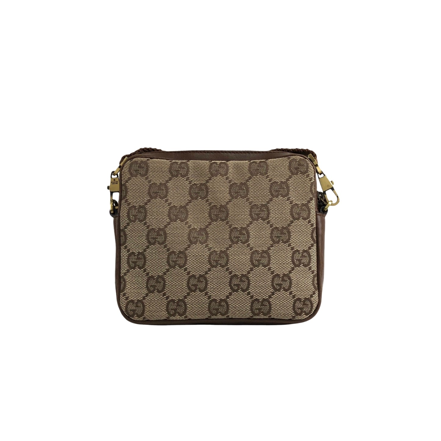GUCCI GG Canvas Shoulder bag Brown Vintage 2hrrun