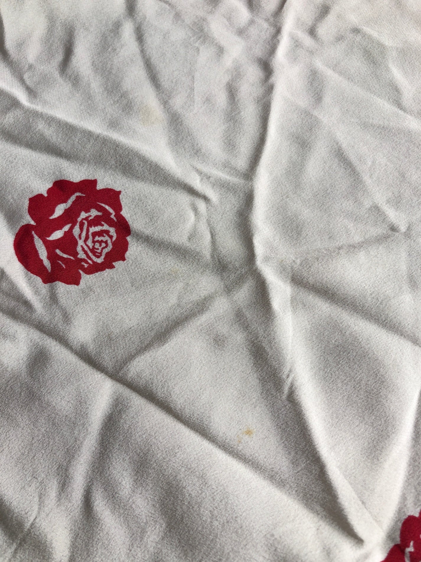Christian Dior Logo Silk Scarf White×Red×Blue Vintage 7mczuj