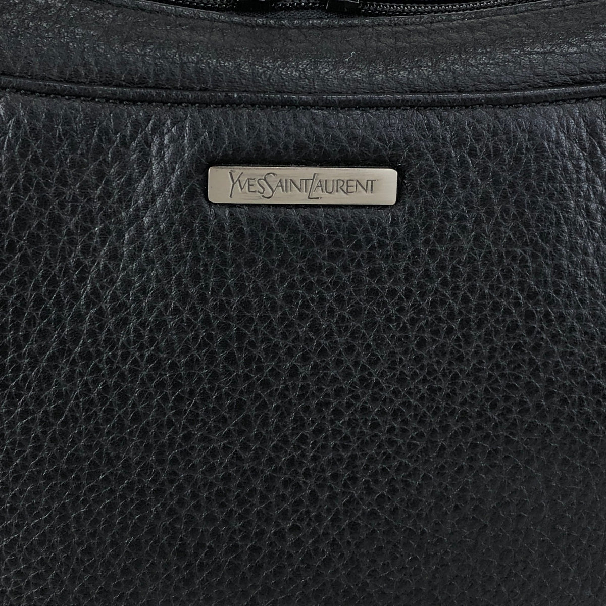 Yves Saint Laurent Logo Shoulder bag Black Vintage 2mp2vx