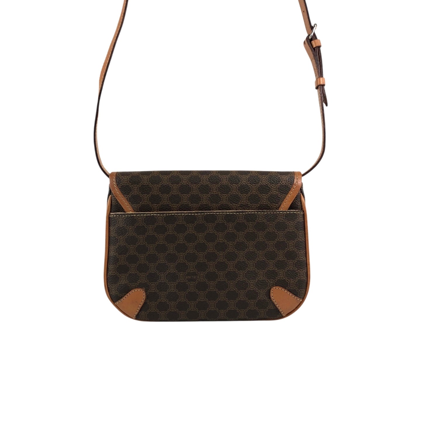 CELINE Macadam Blason Shoulder bag Brown Vintage a4uyd7