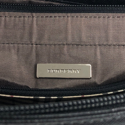 BURBERRY Logo Handbag Totebag Black Vintage behneb