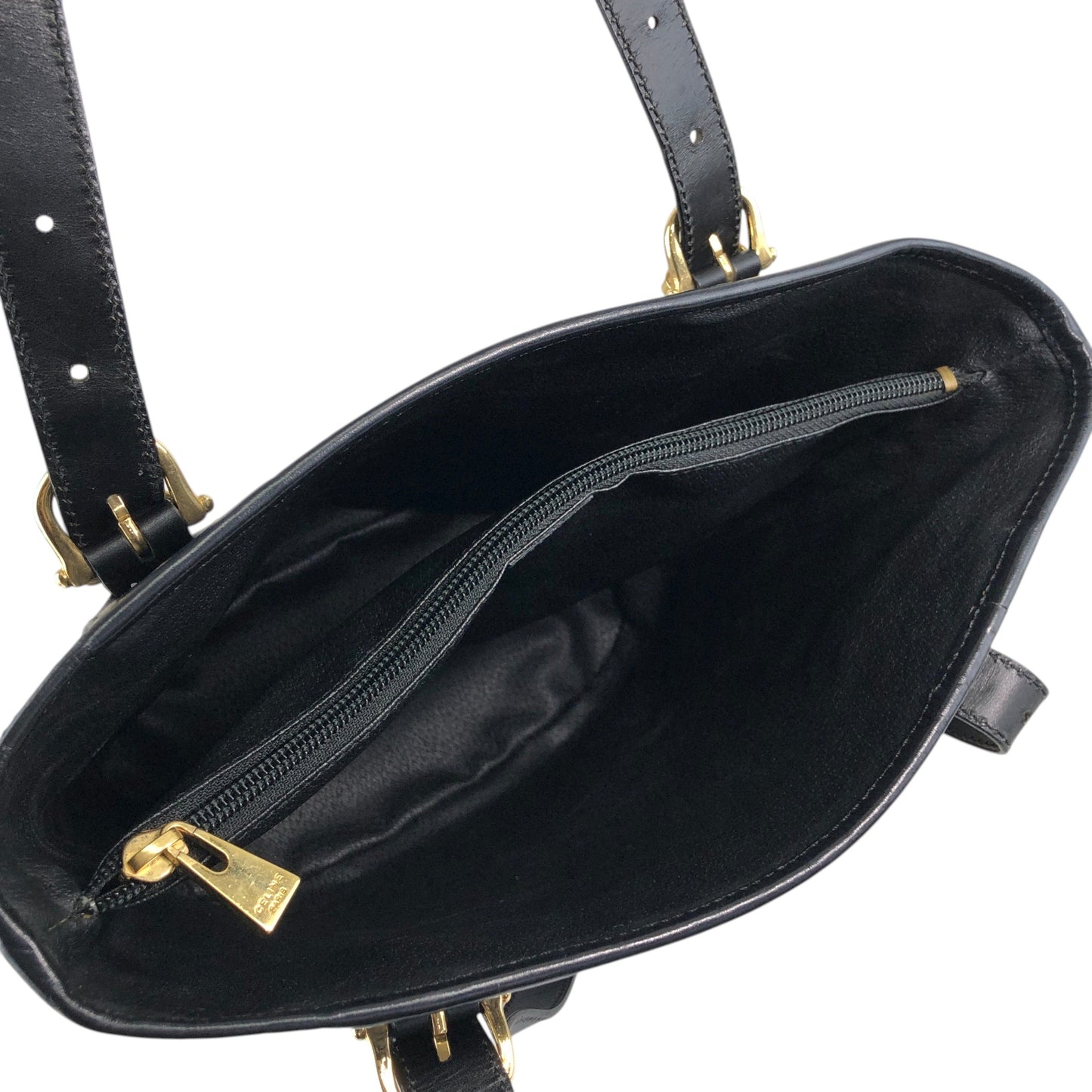 CELINE Macadam Blason Handbag Totebag Black Vintage 7r6v3e
