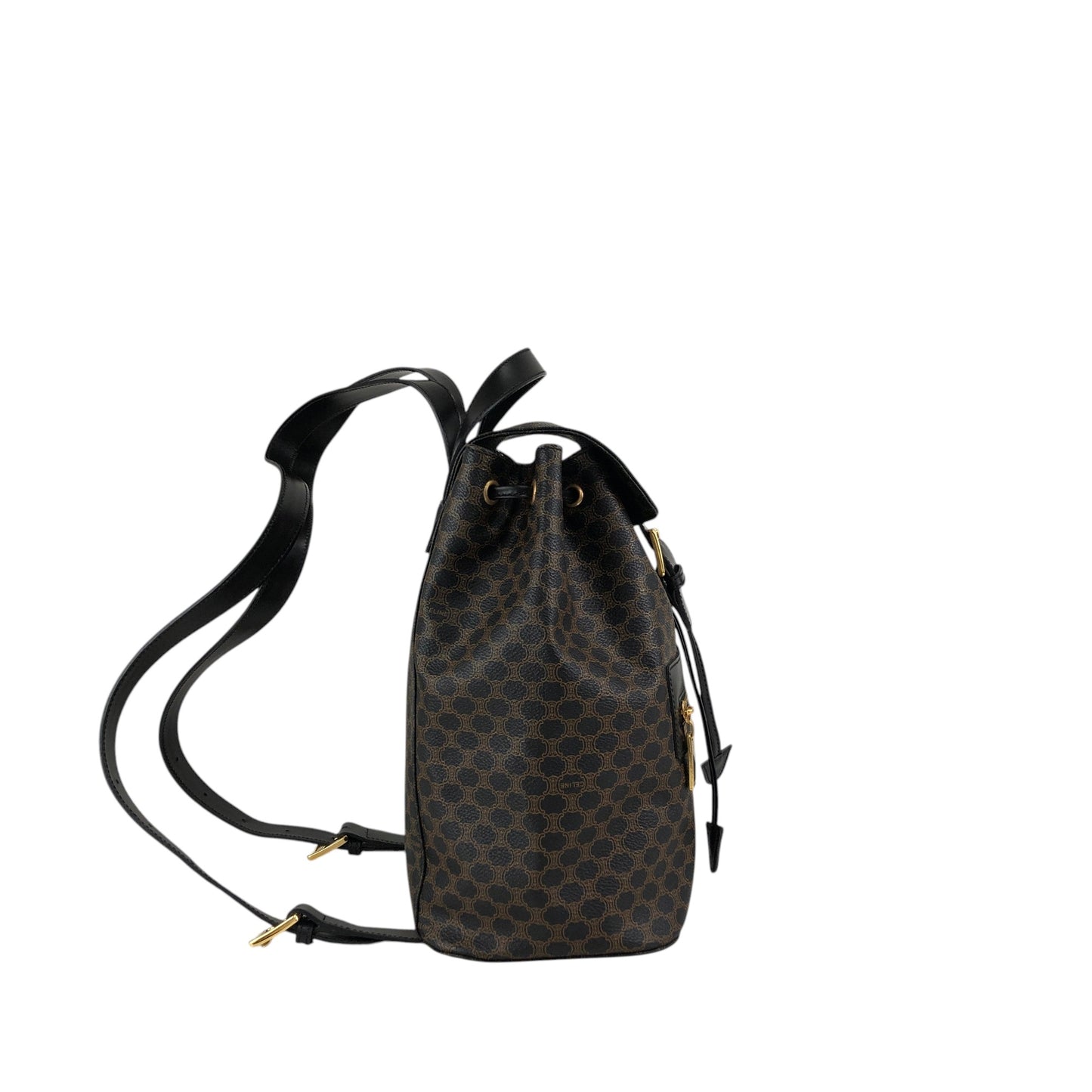CELINE Macadam Logo Backpack Black Vintage ed4nn3