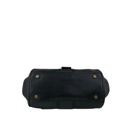 CELINE Front Buckle Small Boston bag Handbag Black Vintage nxugts