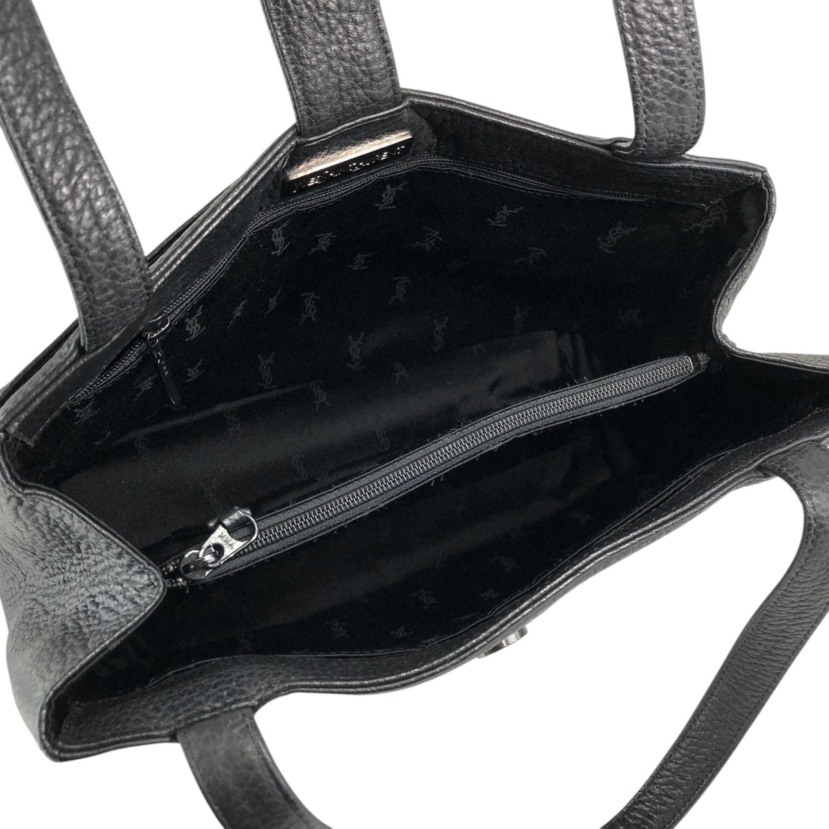 Yves Saint Laurent Logo Handbag Black Vintage zcepw5