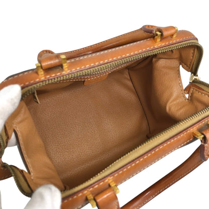 CELINE Macadam Two-way Small Boston bag Shoulder bag Brown Vintage aacnr6