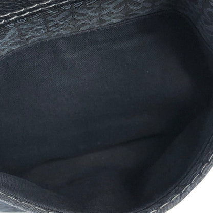 LOEWE Anagram 全圖案織物皮革手提包托特包黑色復古 f4cjh3 