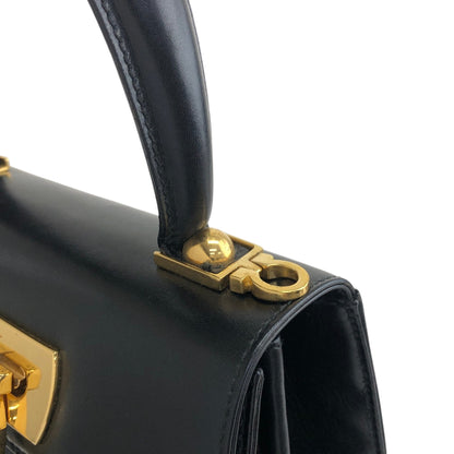 Salvatore Ferragamo Gancini Two-way Handbag Shoulder bag Black Vintage eddc85