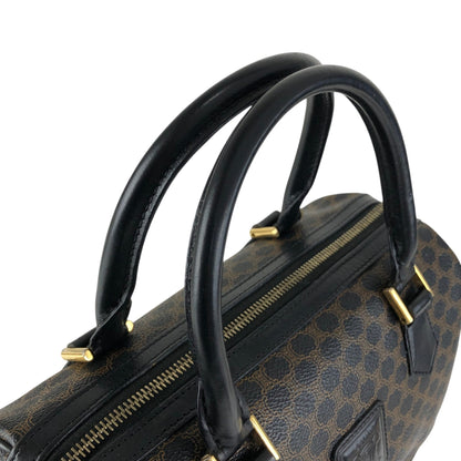 CELINE Macadam Blason Two-way Small Boston bag Shoulder bag Black Vintage d4zwjm