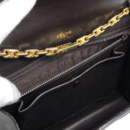 CELINE Blason Chain Shoulder bag Brown Vintage 5dcbrt