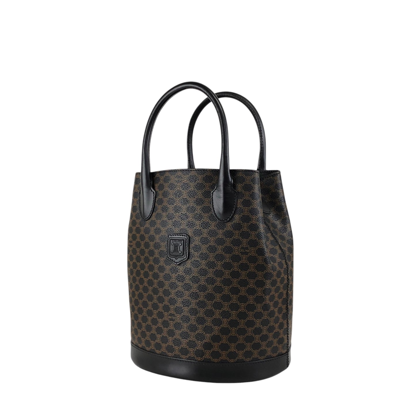 CELINE Macadam Blason Handbag Totebag Black Vintage ypkjyr