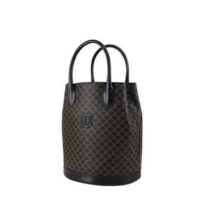 CELINE Macadam Blason Handbag Totebag Black Vintage ypkjyr