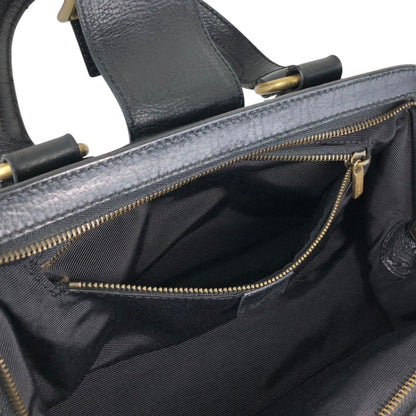 CELINE Front Buckle Small Boston bag Handbag Black Vintage nxugts