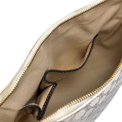 CELINE Macadam Shoulder bag White Vintage sf8jz2