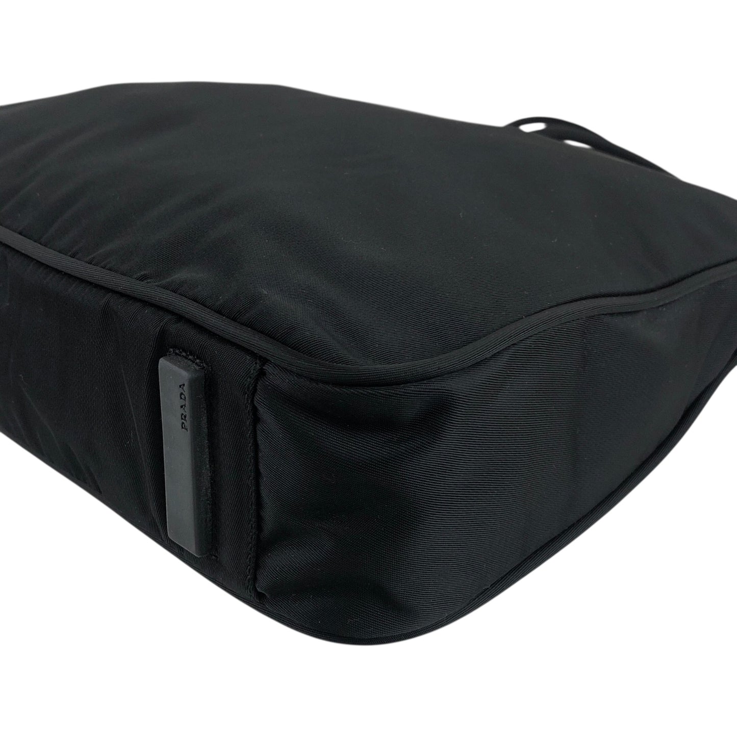 PRADA Tessuto Triangle Logo Black Vintage c2dsi6