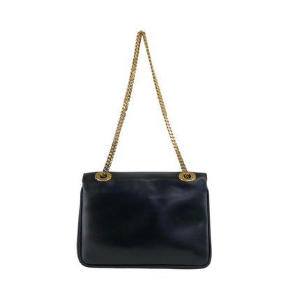 CELINE Blason Chain Shoulder bag Black Vintage gpayic