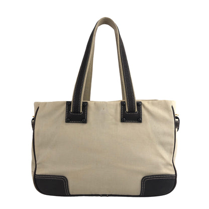 LOEWE Anagram Shoulder bag Totebag Beige Vintage pyd3ku