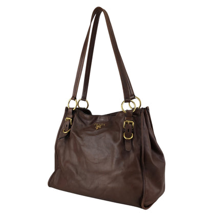 PRADA Logo Totebag Brown Vintage sznhvb