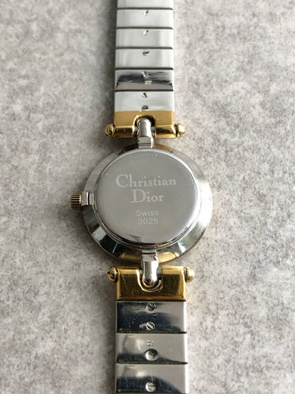 Christian Dior Quartz Watch Silver 3025 Vintage r45j37