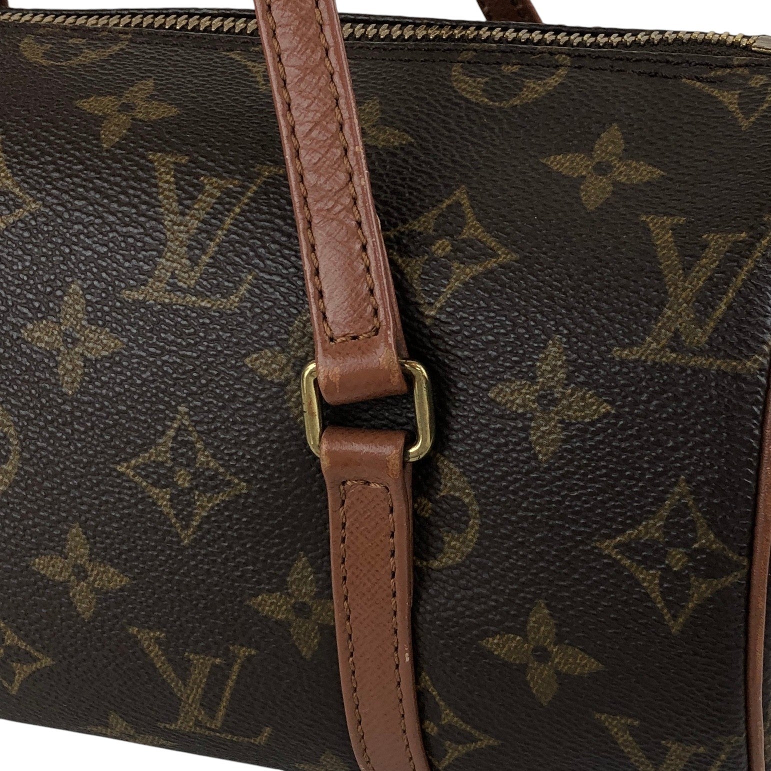 LOUIS VUITTON Monogram Handbag Brown M51366 Vintage ccsv2b