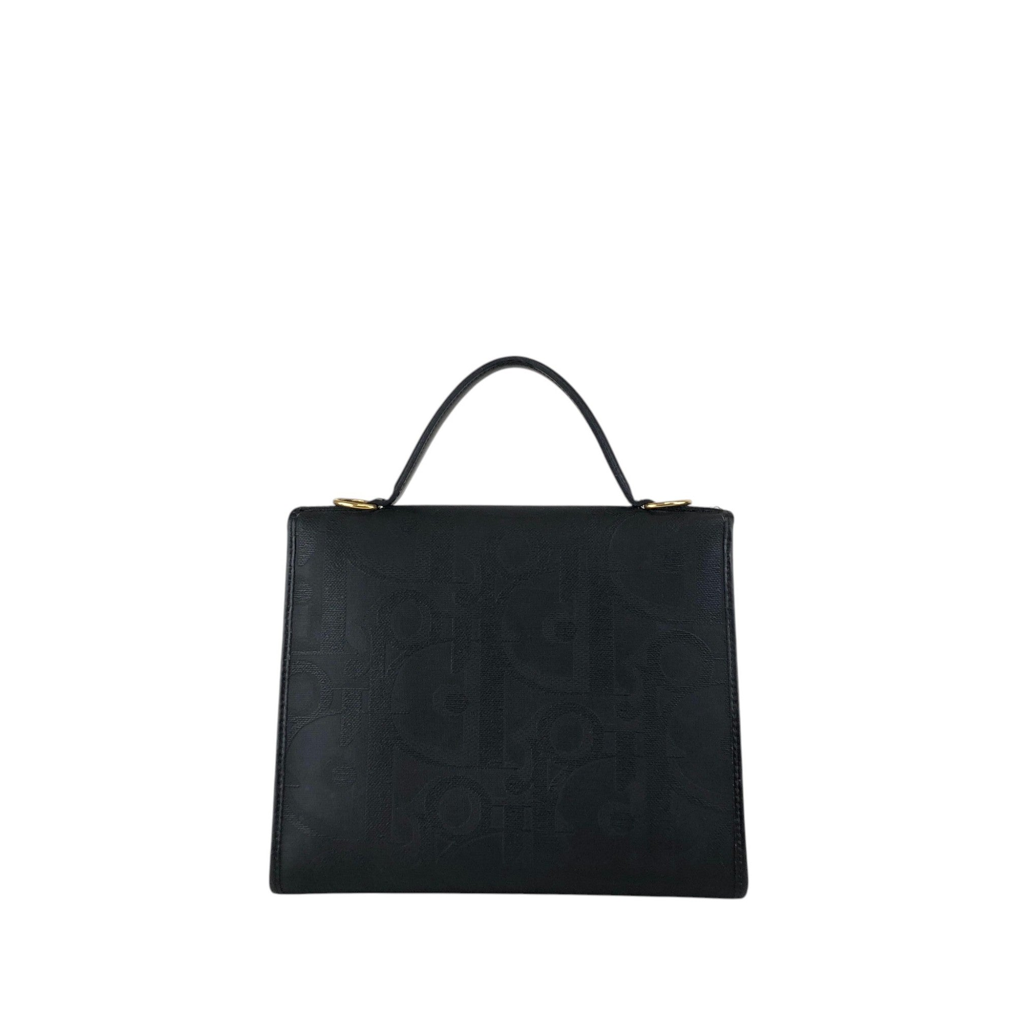 Christian Dior Trotter Logo Two-way Handbag Shoulder bag Black