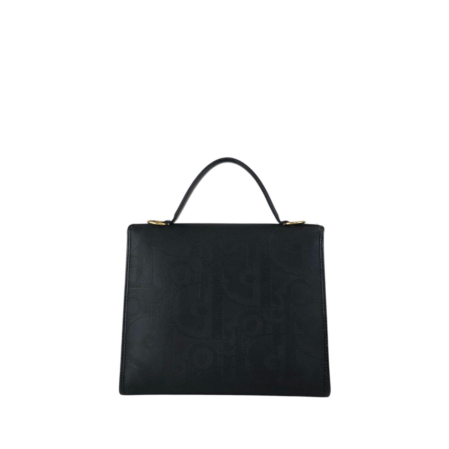 Christian Dior Trotter Logo Two-way Handbag Shoulder bag Black Vintage x7s3ai