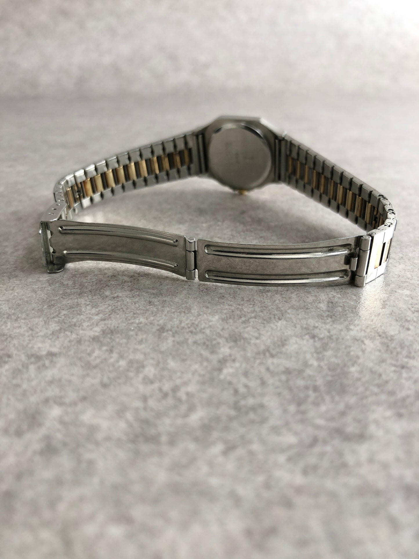 CELINE Logo Watch Silver×Gold 2245 Vintage d4racx
