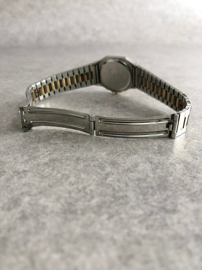CELINE Logo Watch Silver×Gold 2245 Vintage d4racx
