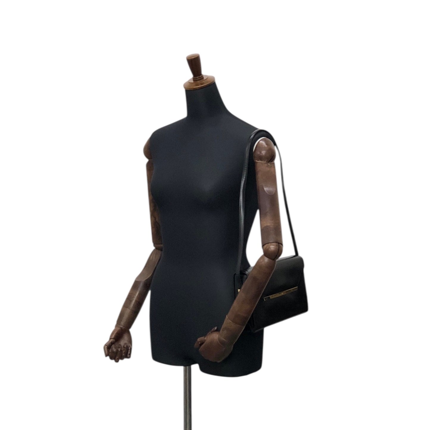 LOEWE Logo Shoulder bag Black Vintage unjut8