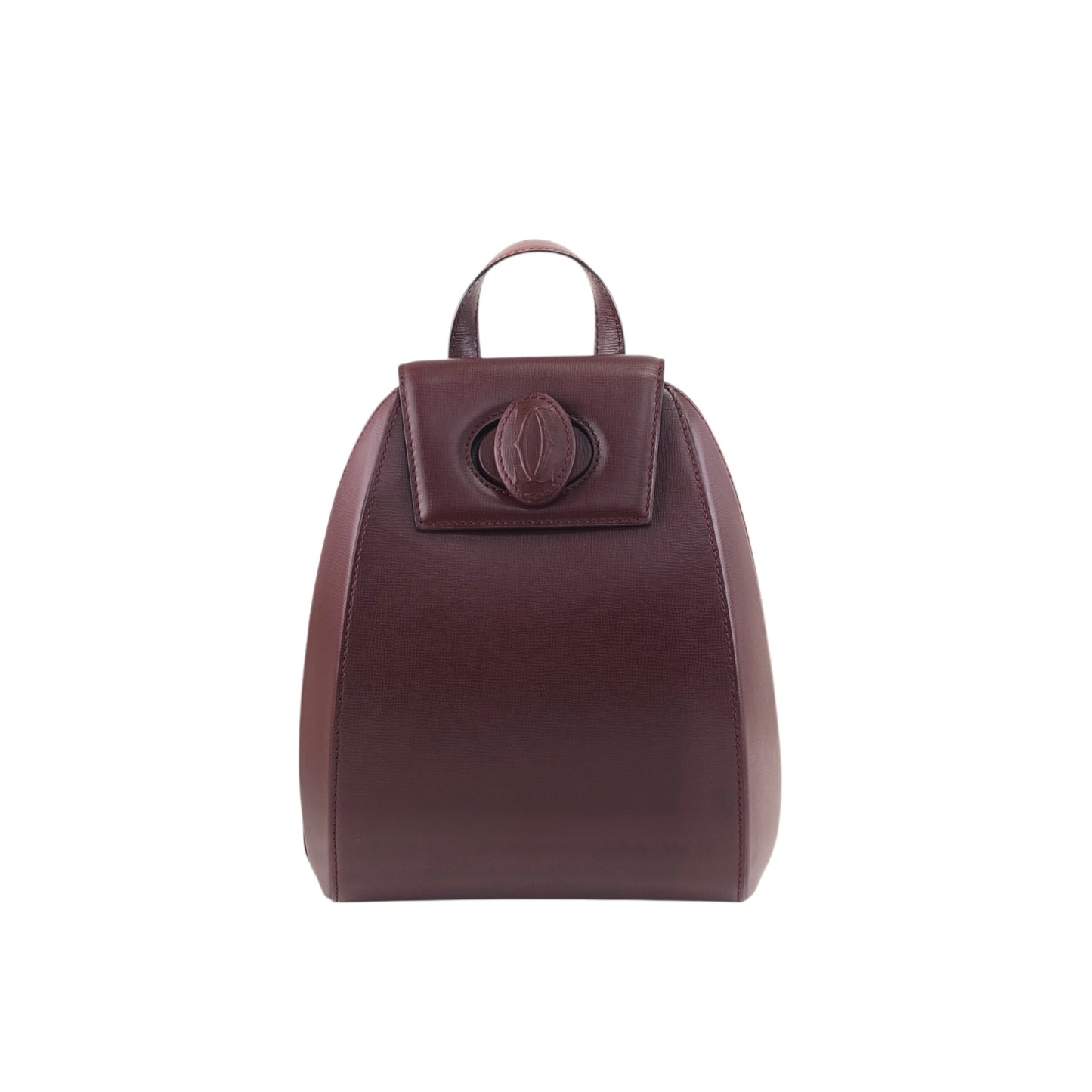 Cartier Turn Lock Backpack Bordeaux Vintage 4bx5iv