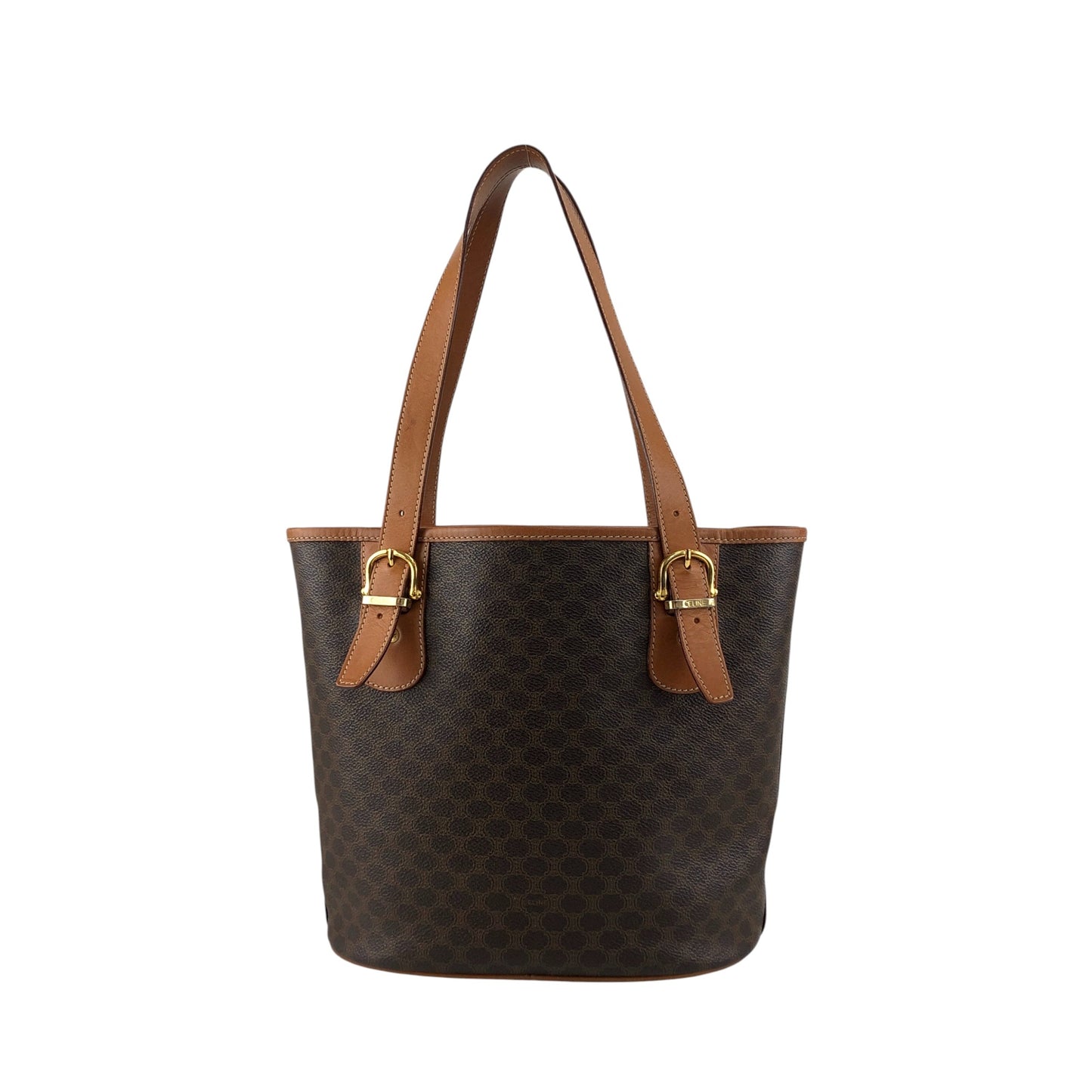 CELINE Macadam Blason Handbag  Totebag Brown Vintage ny5rrc