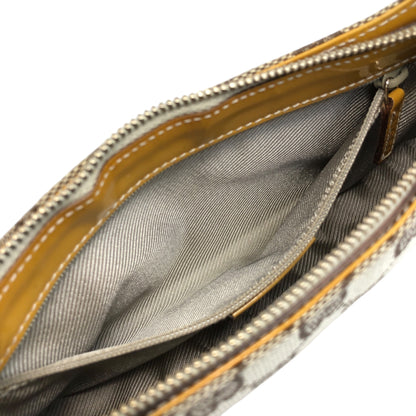 GUCCI GG Canvas Handbag Hobobag Brown Vintage ywkjbz