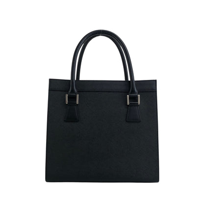 BURBERRY Logo Handbag Black Vintage yej8u5