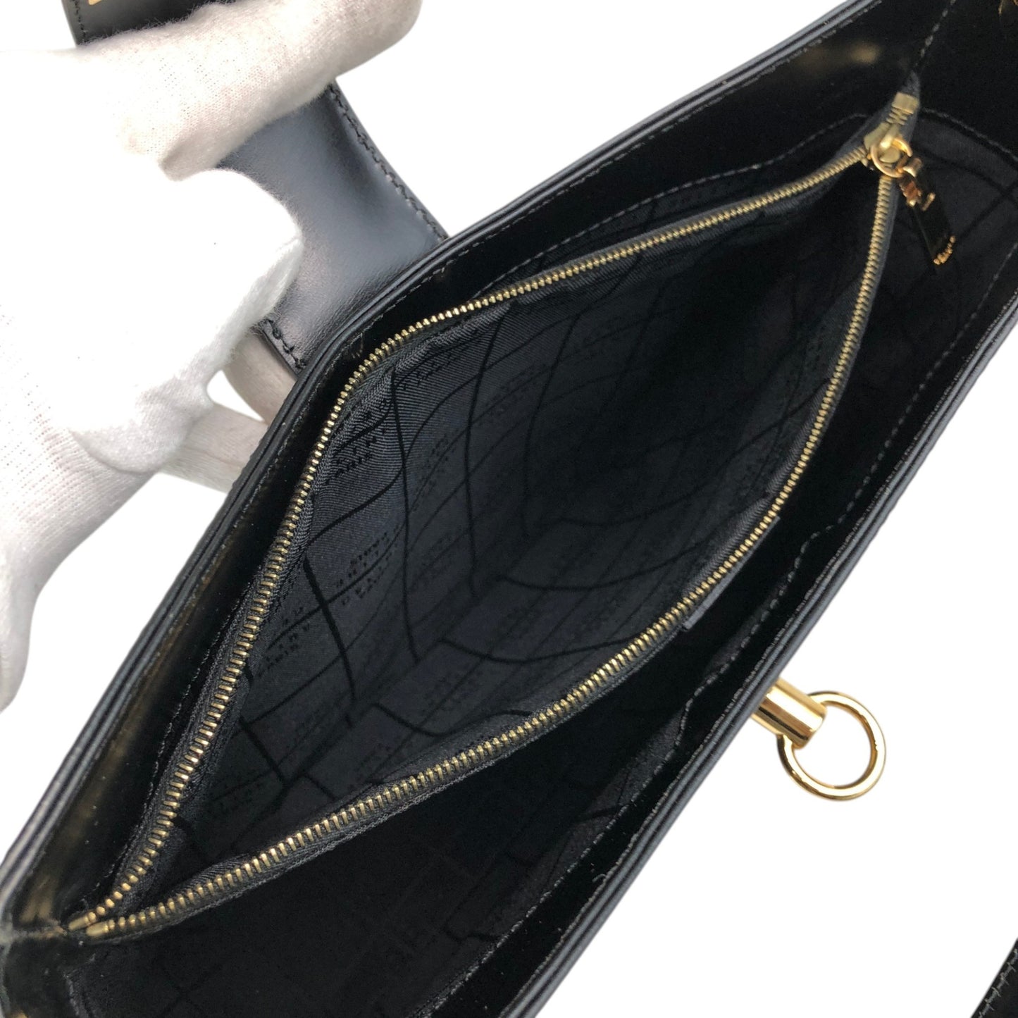 CELINE Gancini Shoulder bag Black Vintage ucswkg