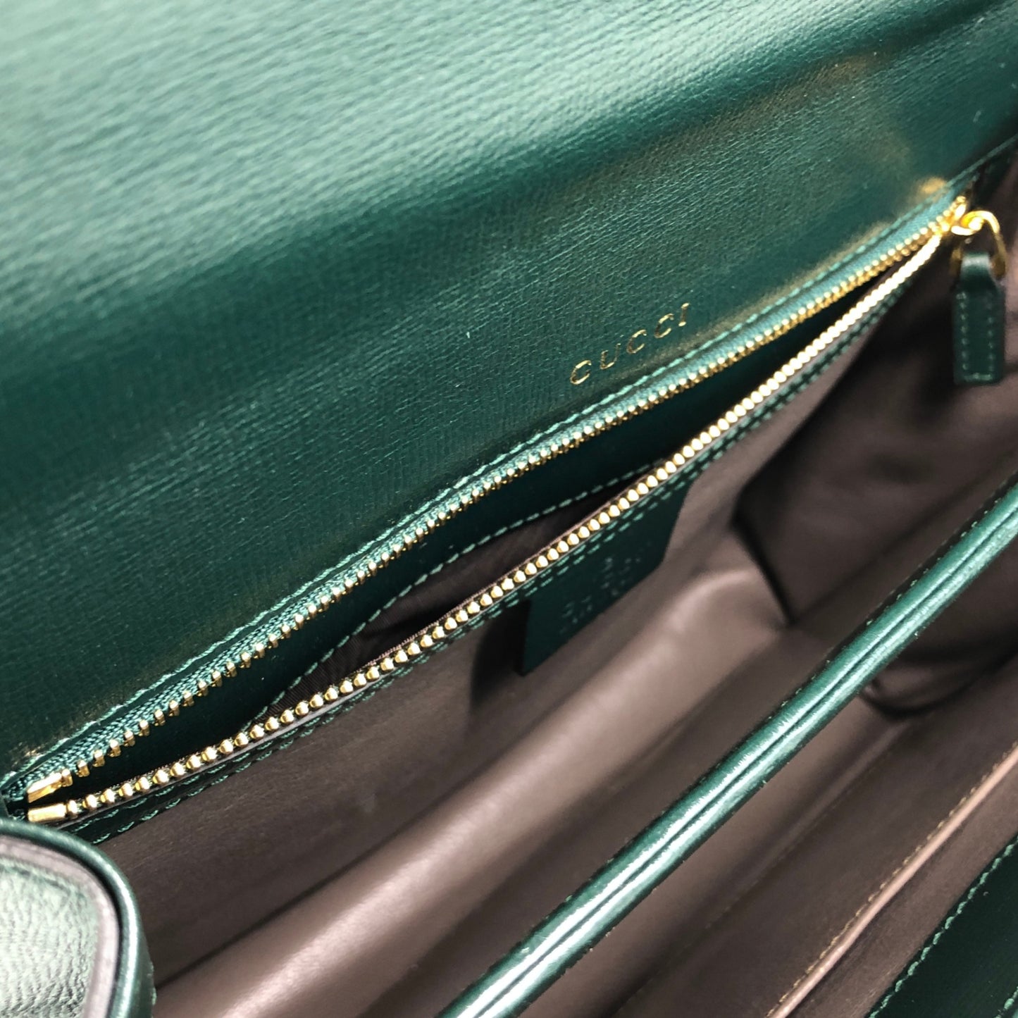 GUCCI Belt Motif Handbag Green Vintage 2vw4nm