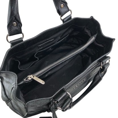 CELINE Horse Carriage Handbag Black Vintage 4s4jvv