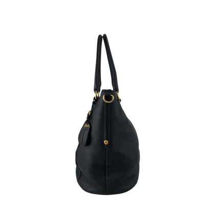 PRADA Logo Two-way Handbag Shoulder bag Black Vintage yhj7uy