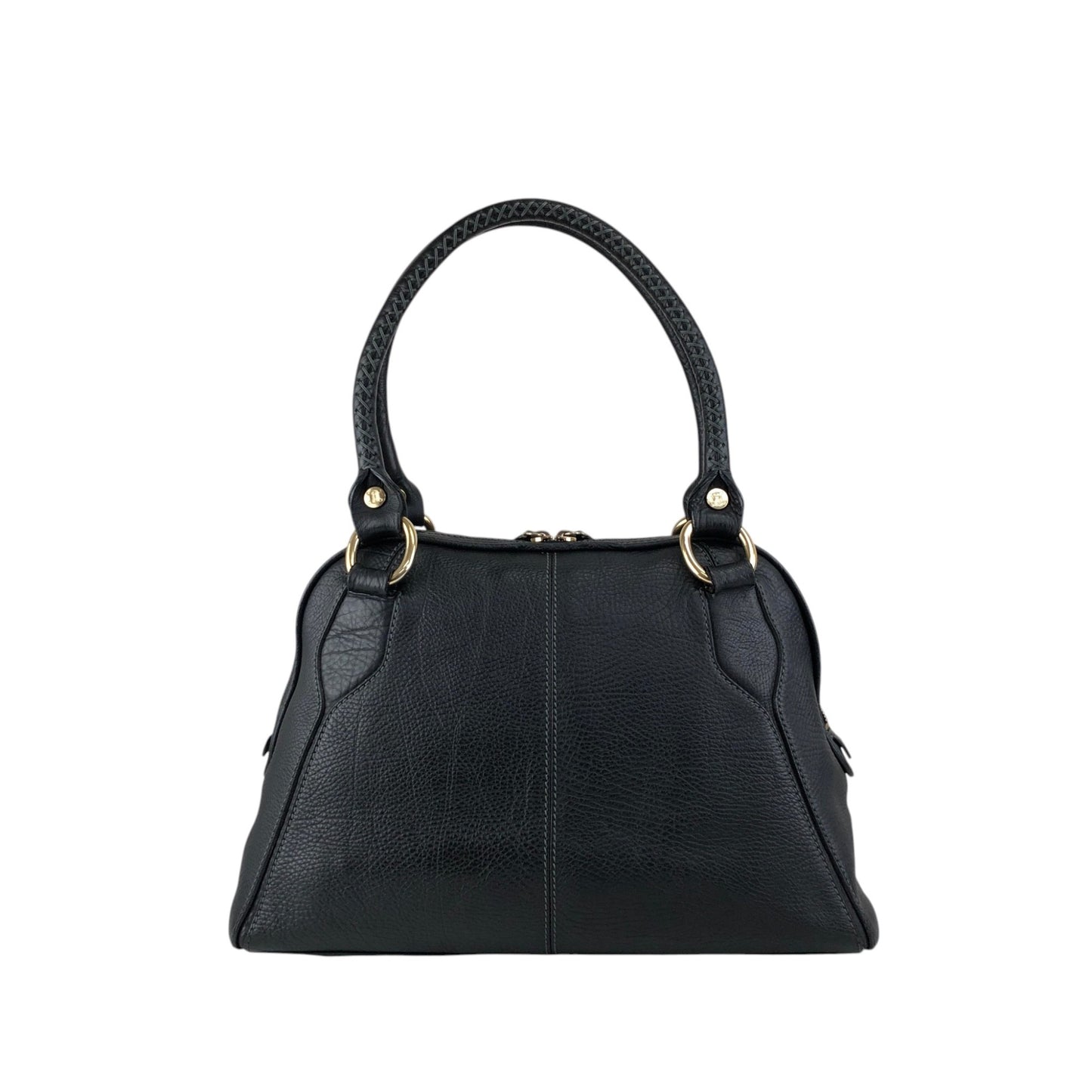 CELINE Logo Small Boston bag Handbag Black Vintage gh4sw6