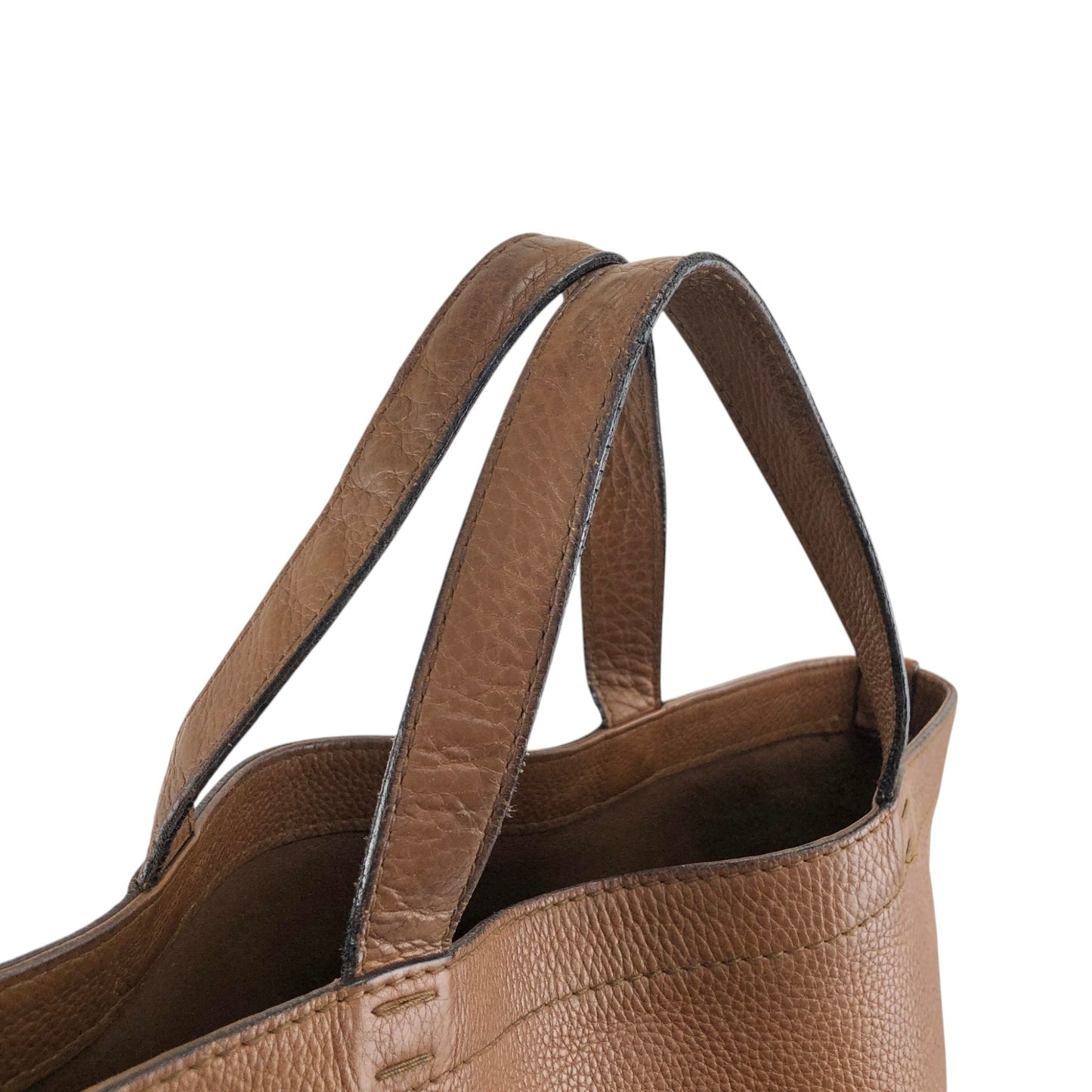 GUCCI Logo Embossed Totebag Brown Vintage 7tbu4m