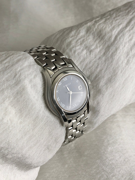 GUCCI Quartz Watch Silver 5500L Vintage 5aswfz
